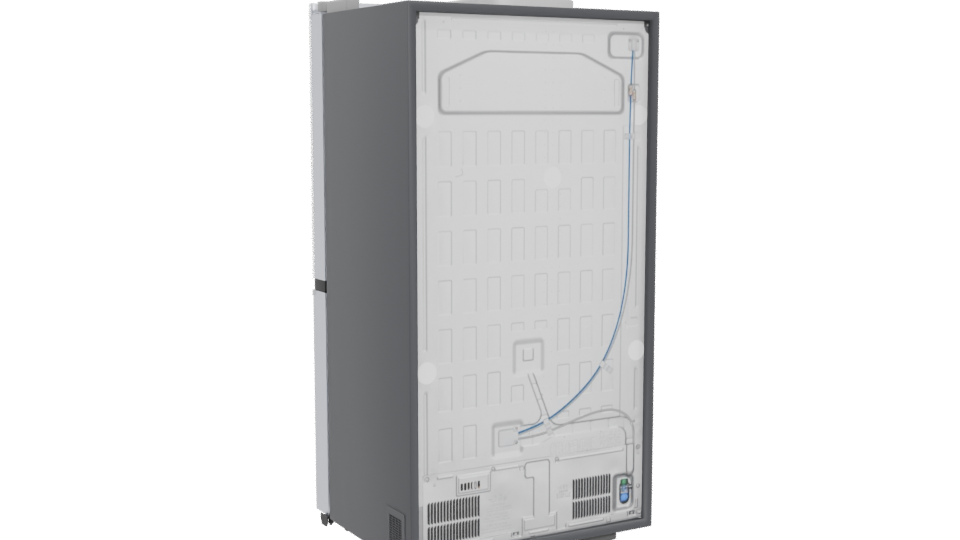 Sleek Refrigerator 3D Model - Professional 3D Model Render 4