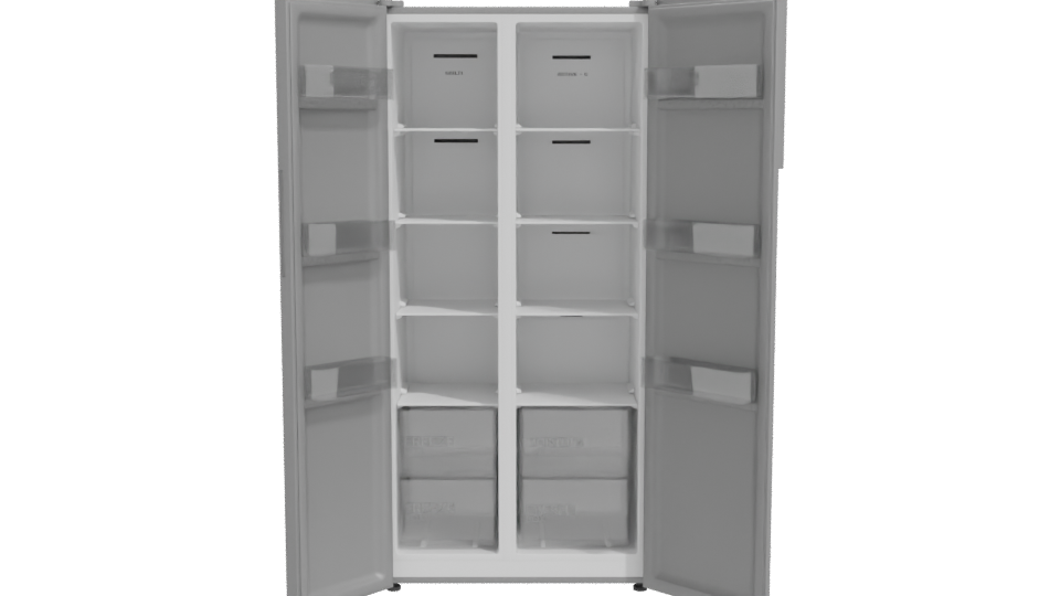 Stylish Double Door Refrigerator Model - Professional 3D Model Render 11