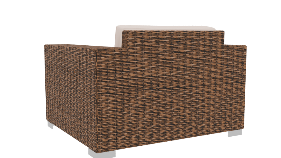 Stylish Outdoor Lounge Chair 3D - Professional 3D Model Render 4