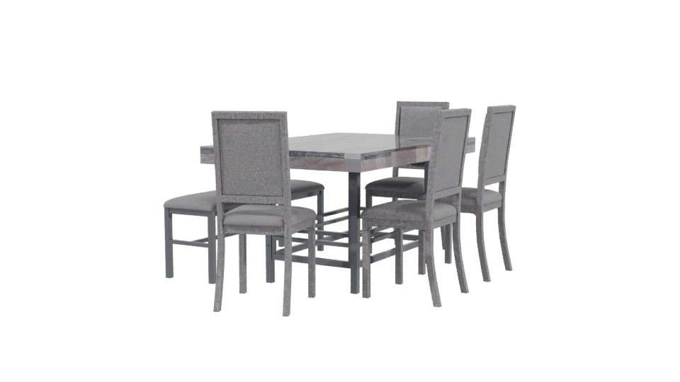 Stylish Modern Dining Set 3D - Professional 3D Model Render 3