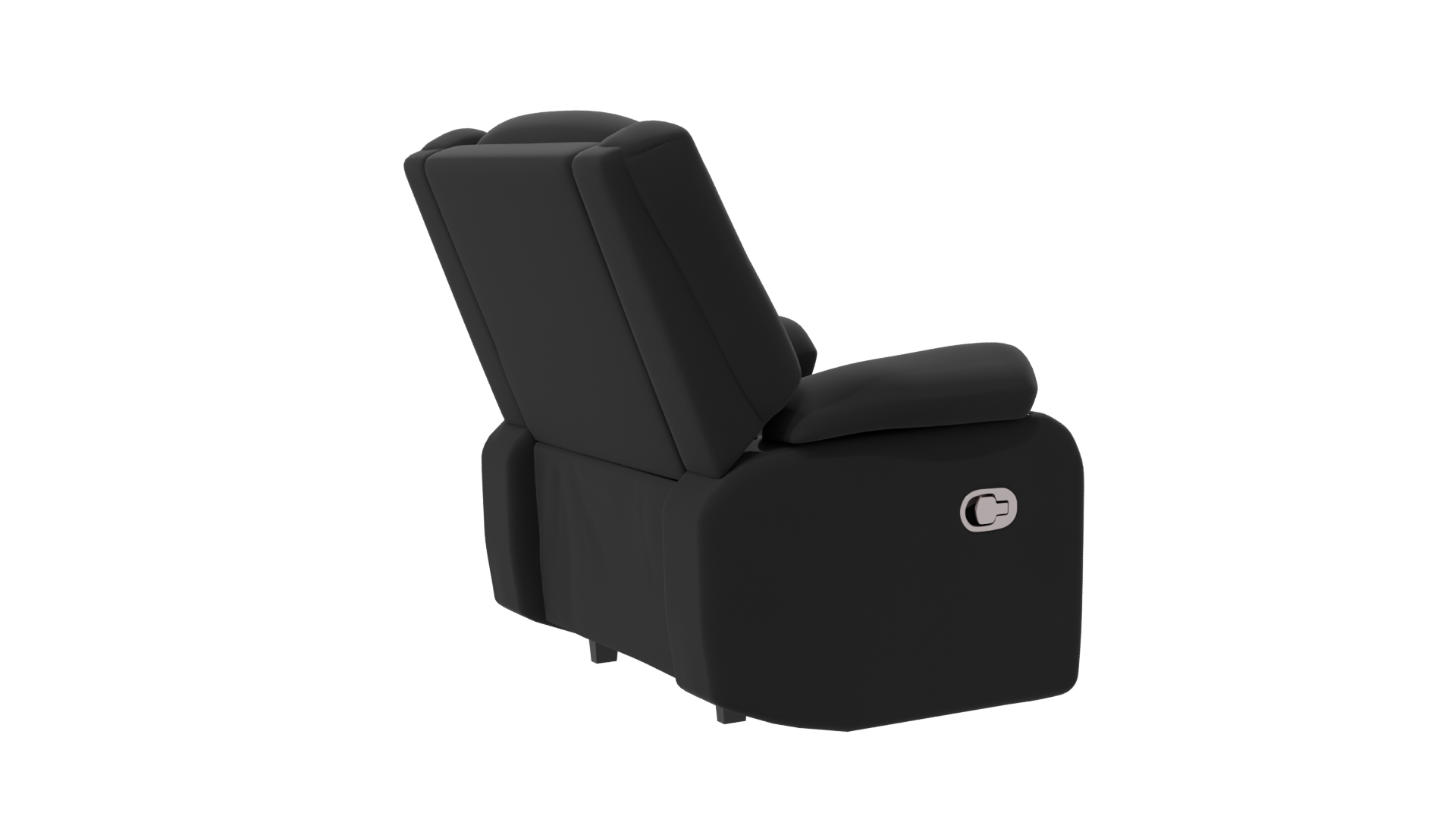 Contemporary Black Recliner Armchair 3D Model - Professional 3D Model Render 7