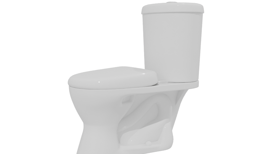Stylish Ceramic Toilet Model - Professional 3D Model Render 13