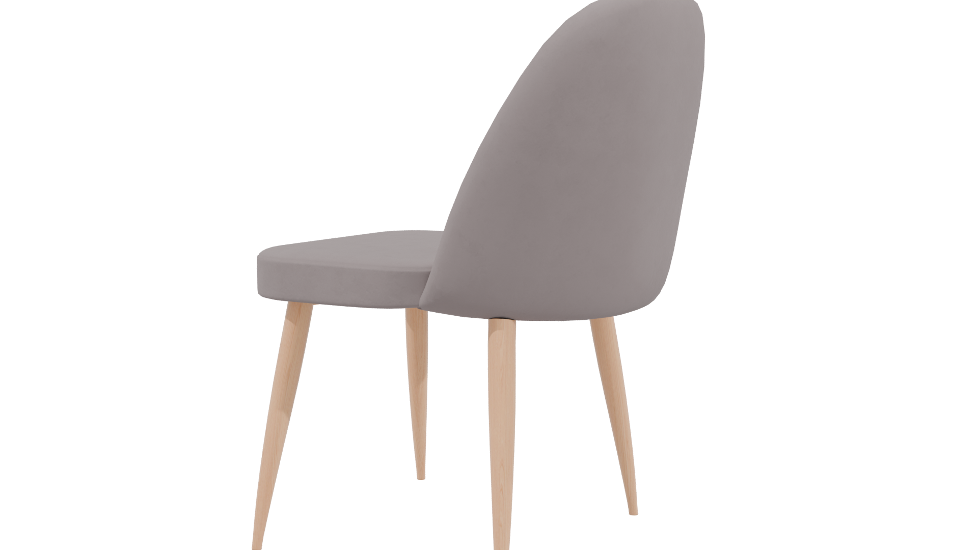 Stylish Velvet Dining Chair 3D Model - Professional 3D Model Render 3