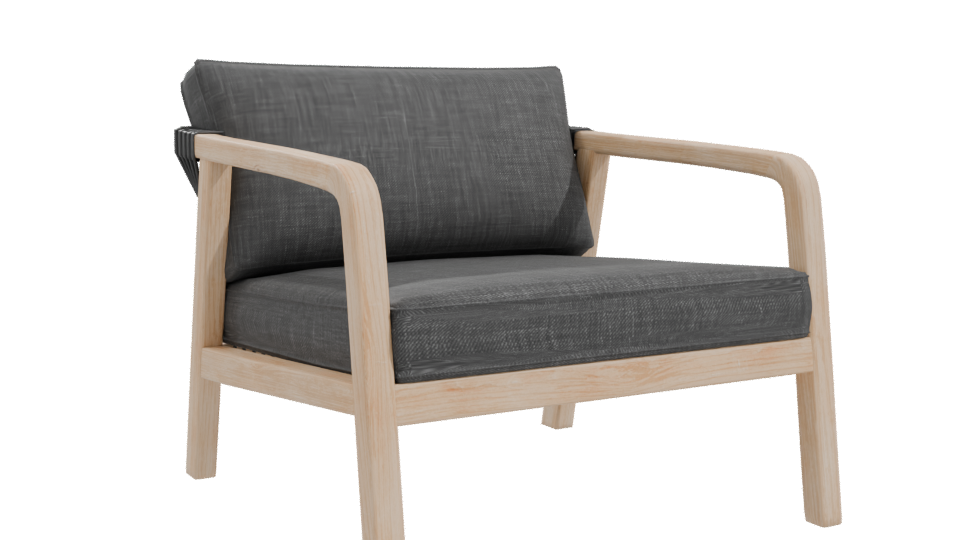 Contemporary Outdoor Lounge Chair 3D Model - Professional 3D Model Render 10