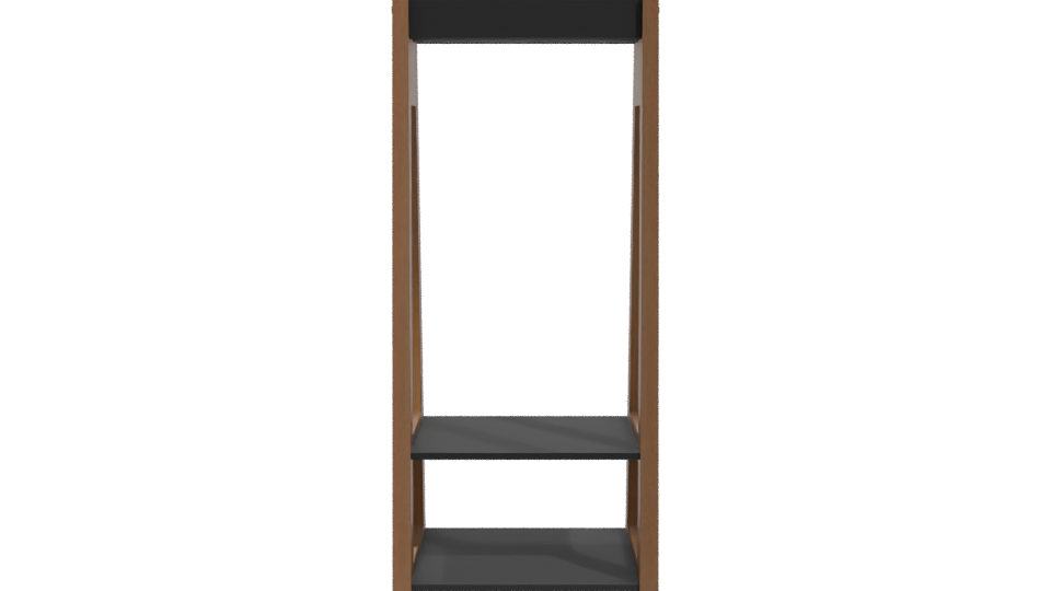 Minimalist Wooden Shelf Unit 3D - Professional 3D Model Render 11