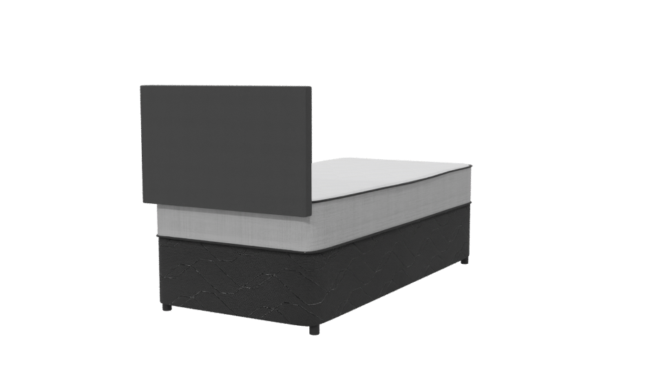 Stylish Single Bed 3D Model - Professional 3D Model Render 6