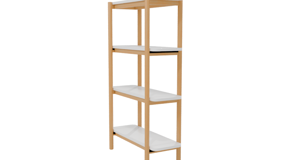 Modern Minimalist Shelf 3D Model - Professional 3D Model Render 7