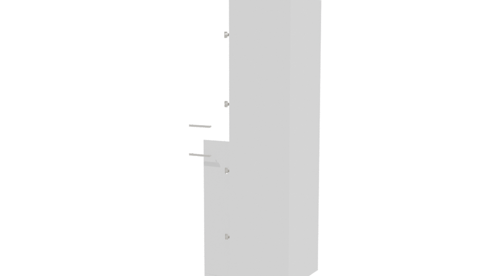 Minimalist White Storage Cabinet 3D Model - Professional 3D Model Render 3