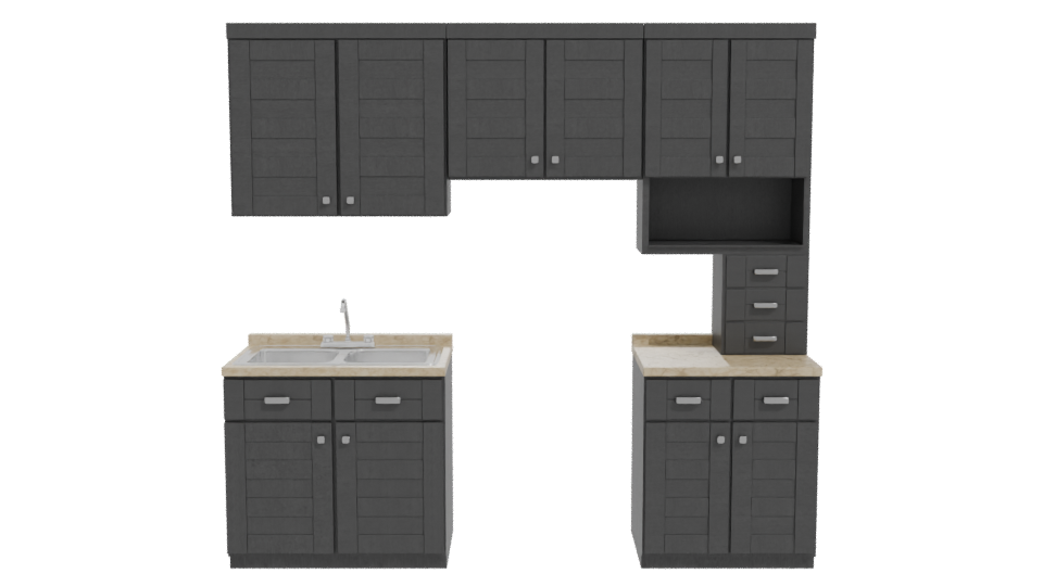Stylish Kitchen Cabinet Set 3D - Professional 3D Model Render 11