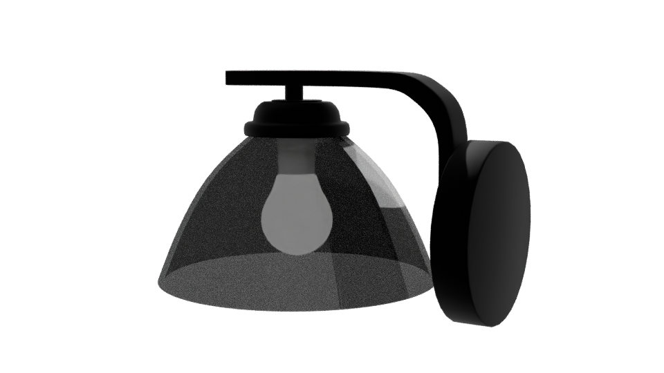 Stylish Glass Wall Lamp 3D Model - Professional 3D Model Render 6