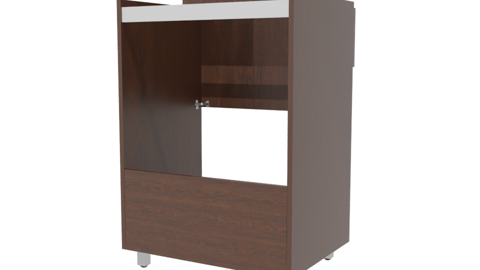 Stylish Wooden Cabinet Model - Professional 3D Model Render 6