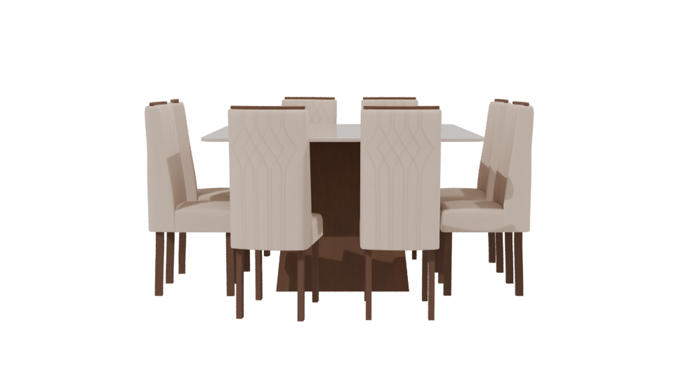 Stylish Dining Table Set 3D - Professional 3D Model Render 2