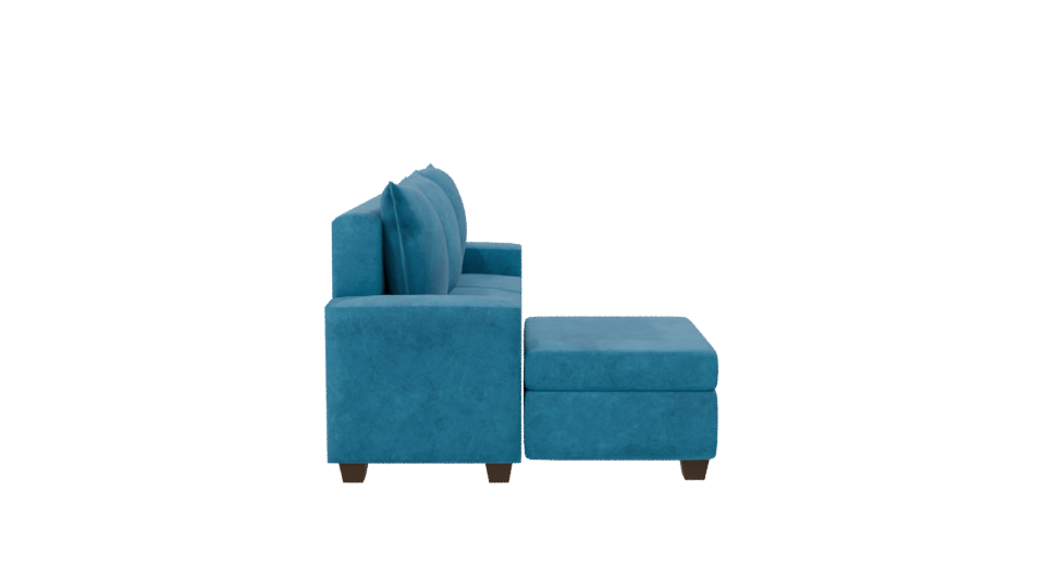 Stylish Blue Sofa 3D Model - Professional 3D Model Render 8