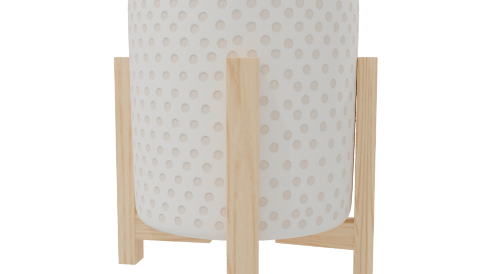 Minimalist Ceramic Planter Stand 3D - Professional 3D Model Render 8