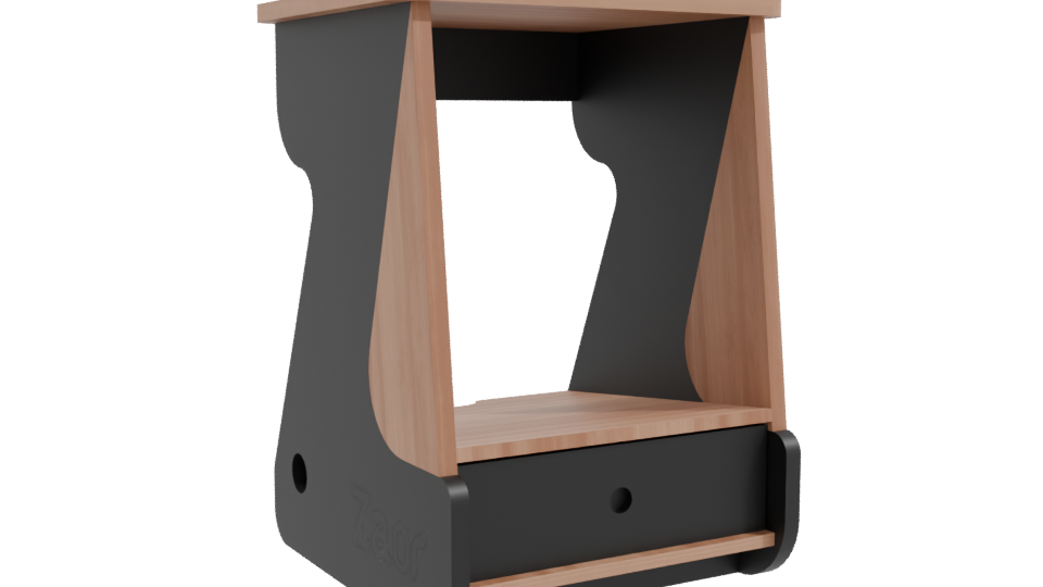 Modern Minimalist Display Shelf 3D - Professional 3D Model Render 10