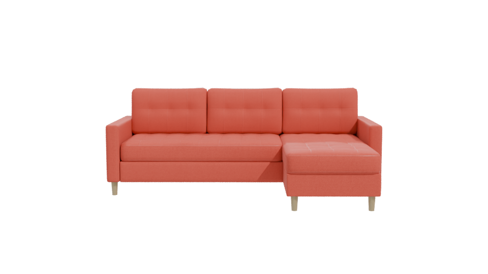 Contemporary Fabric Sectional Sofa 3D Model - Professional 3D Model Render 11
