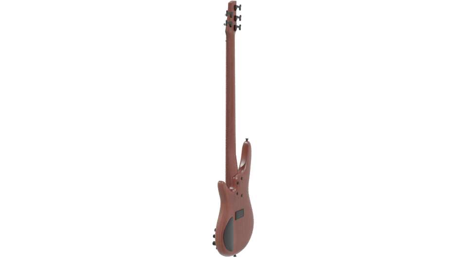 Stylish 5-String Electric Bass - Professional 3D Model Render 3