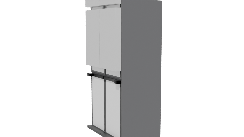 SBS LG GM47MPZ French Door Refrigerator 3D - Professional 3D Model Render 13