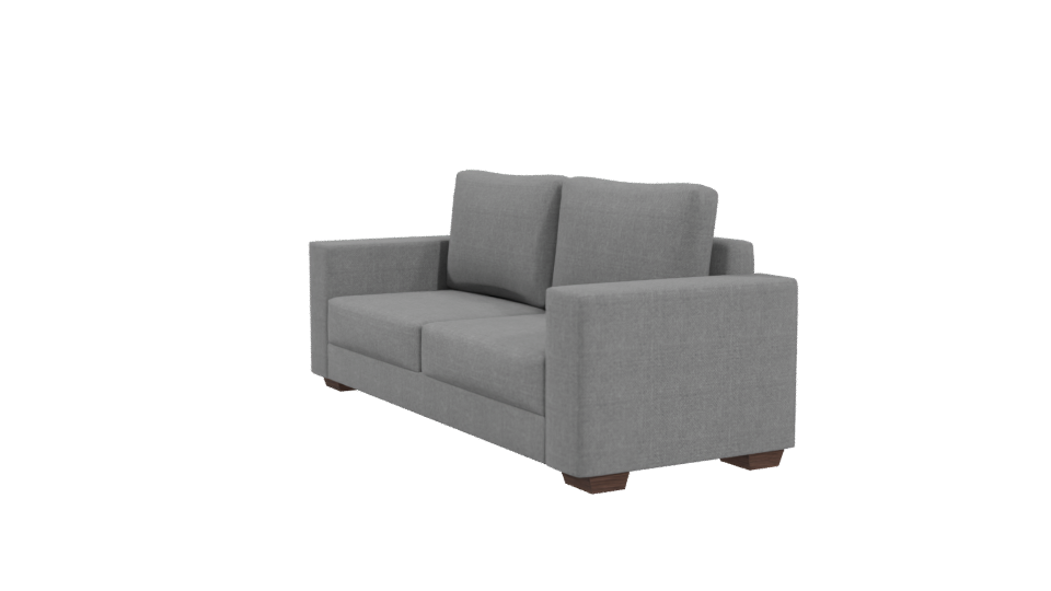 Stylish Grey Sofa 3D Model - Professional 3D Model Render 4