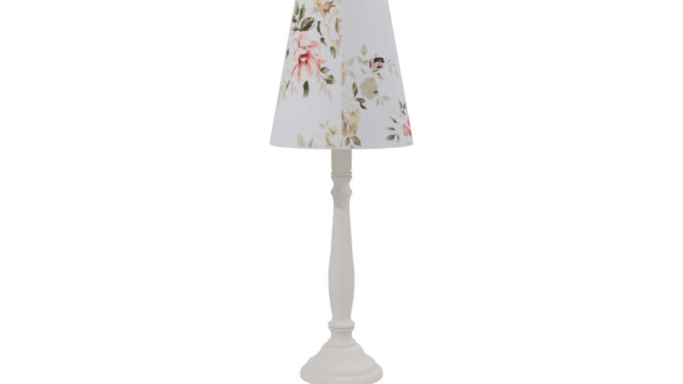 Floral Table Lamp 3D Model - Professional 3D Model Render 2