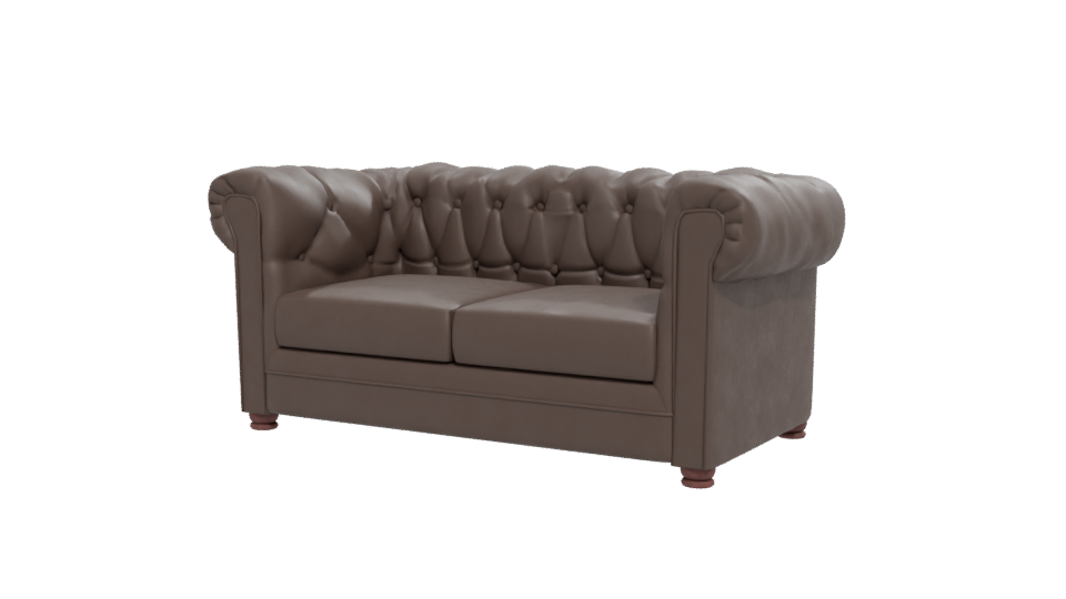 Elegant Vintage Leather Chesterfield Sofa 3D Model - Professional 3D Model Render 12