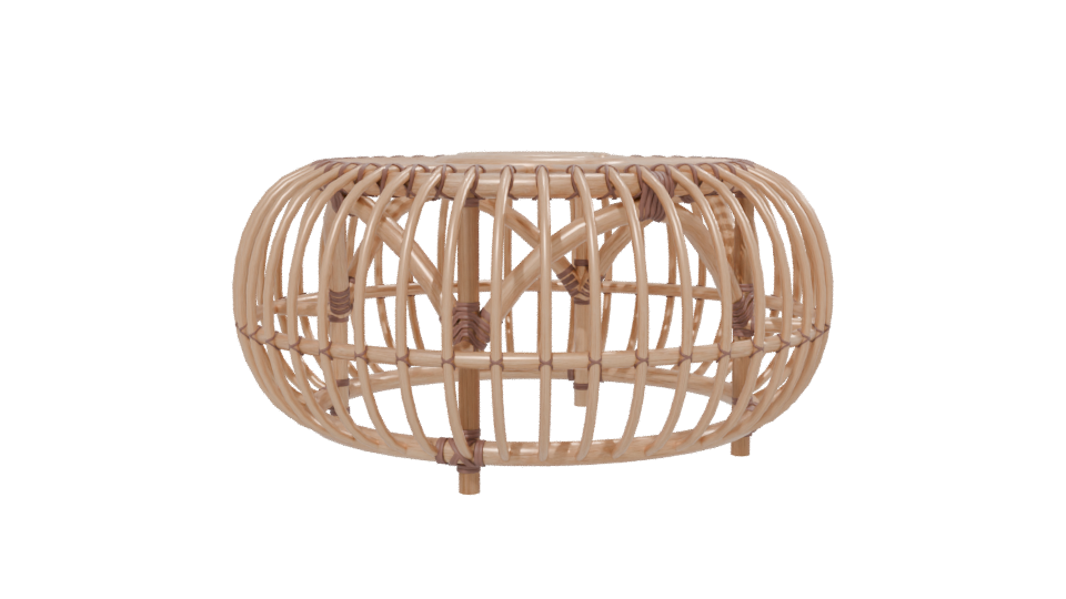 Stylish Rattan Coffee Table 3D - Professional 3D Model Render 13
