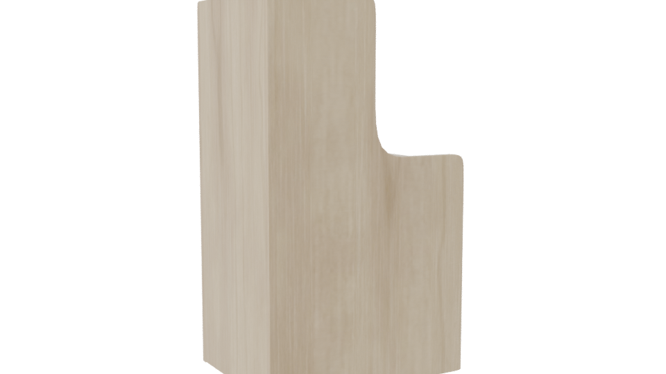 Stylish Wooden Desk Unit 3D - Professional 3D Model Render 7