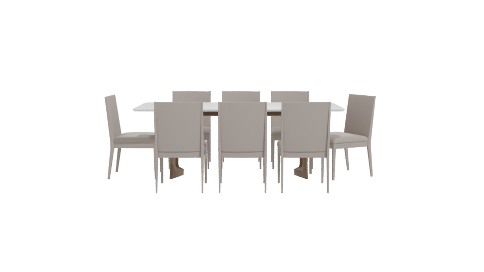 Modern Dining Table Set 3D - Professional 3D Model Render 11