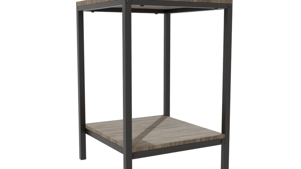 Minimalist Wooden Shelf Model - Professional 3D Model Render 7