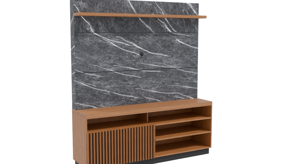 Modern Entertainment Center 3D - Professional 3D Model Render 10