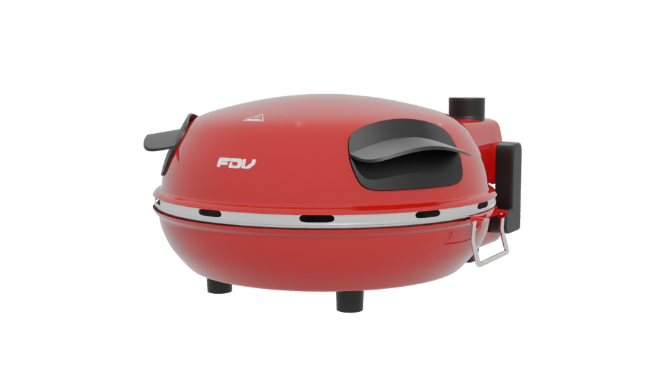 Stylish Red Outdoor Grill 3D - Professional 3D Model Render 12
