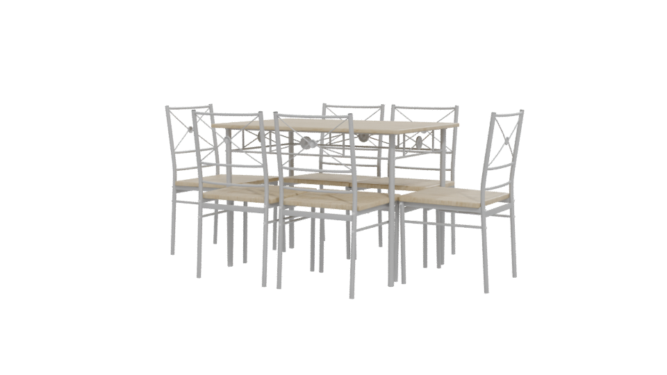 Stylish Dining Table Set 3D - Professional 3D Model Render 12