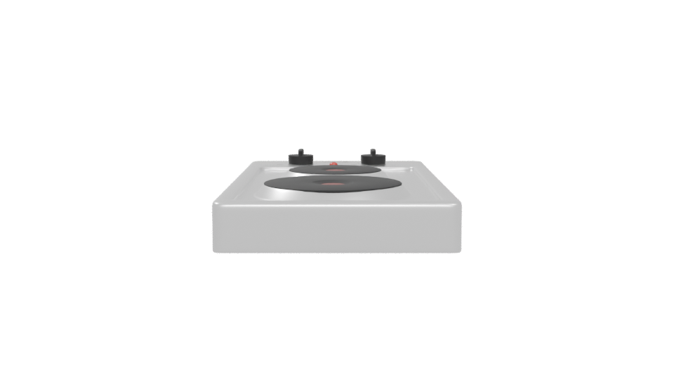 Compact Dual Burner Cooktop 3D - Professional 3D Model Render 5