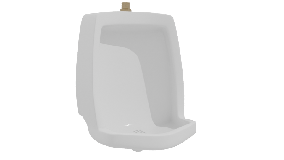 Ceramic Wall-Mounted Urinal Model - Professional 3D Model Render 10