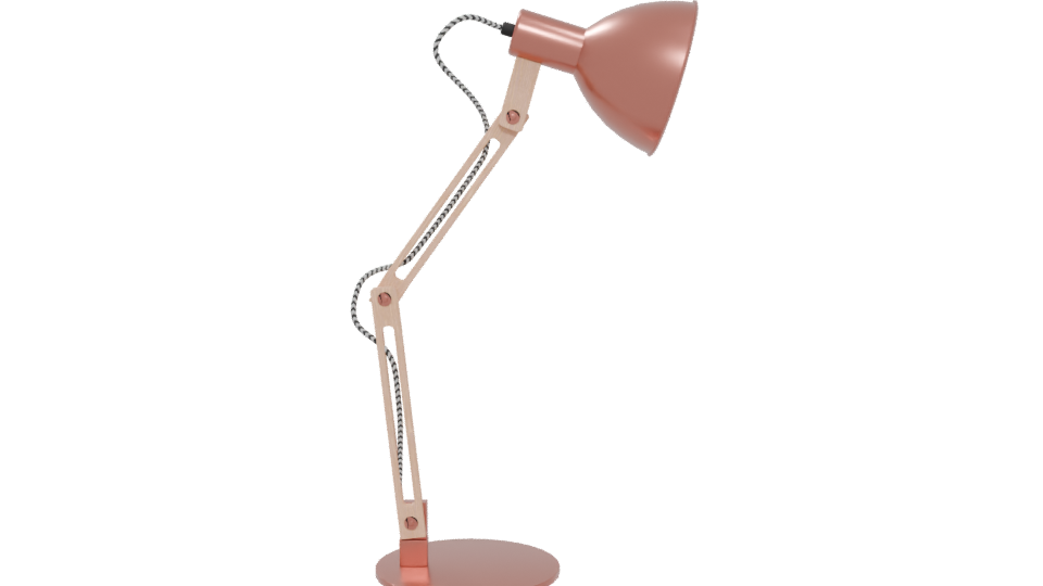 Elegant Copper Desk Lamp 3D - Professional 3D Model Render 5