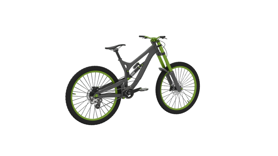 Dynamic Mountain Bike 3D Model - Professional 3D Model Render 7