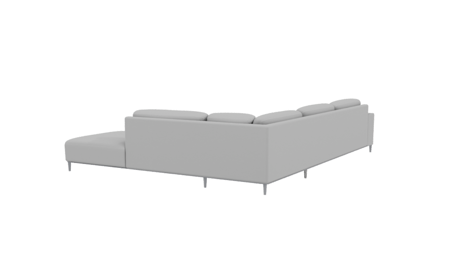 Stylish L-Shaped Sofa Model - Professional 3D Model Render 3