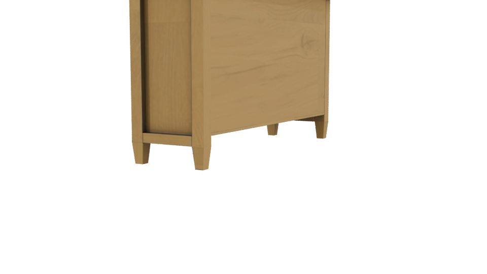 Contemporary Wooden Sideboard Model - Professional 3D Model Render 3