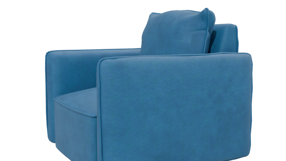 Stylish Modern Fabric Armchair 3D Model - Professional 3D Model Render 13