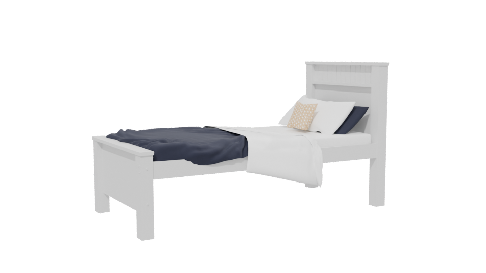 Stylish Single Bed Model 3D - Professional 3D Model Render 13