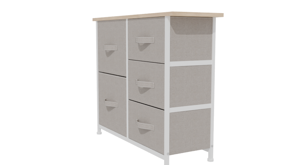 Contemporary Fabric Storage Cabinet 3D Model - Professional 3D Model Render 13