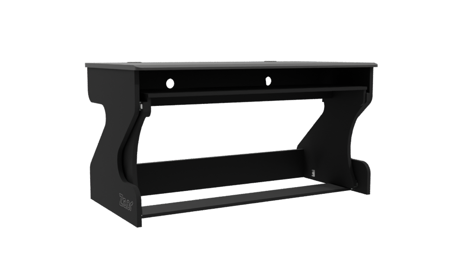 Stylish Black Office Desk Model - Professional 3D Model Render 10