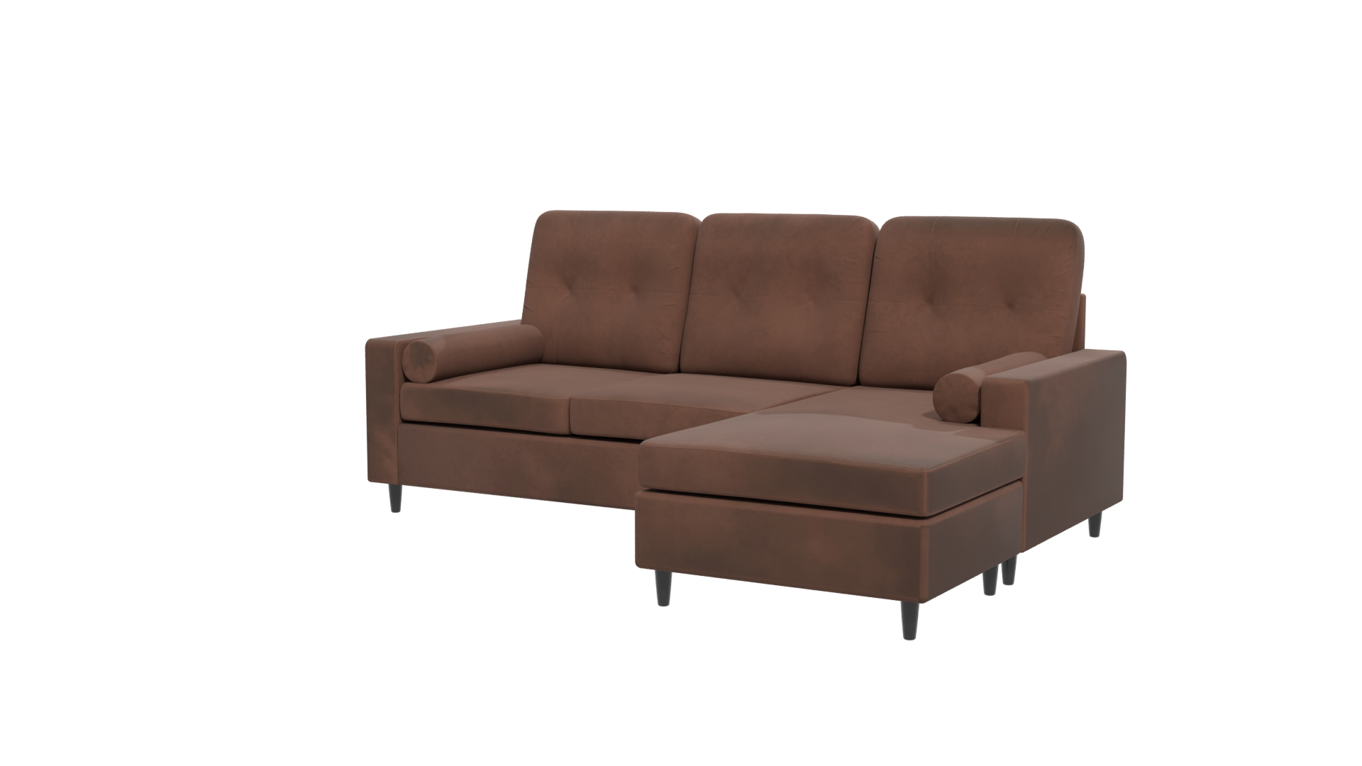 Contemporary Fabric Sectional Sofa 3D Model - Professional 3D Model Render 12