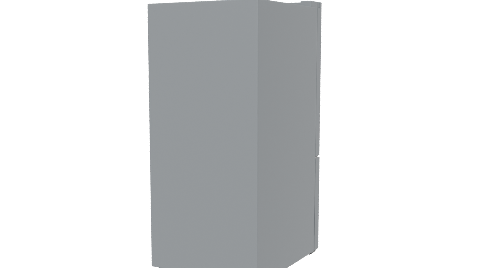 Sleek Stainless Steel French Door Refrigerator 3D Model - Professional 3D Model Render 6