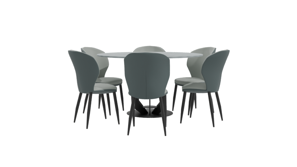 Stylish Dining Table Set 3D - Professional 3D Model Render 10
