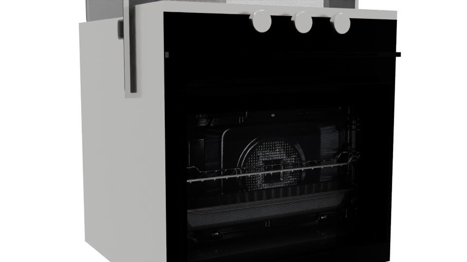 Sleek Modern Built-In Oven 3D - Professional 3D Model Render 10