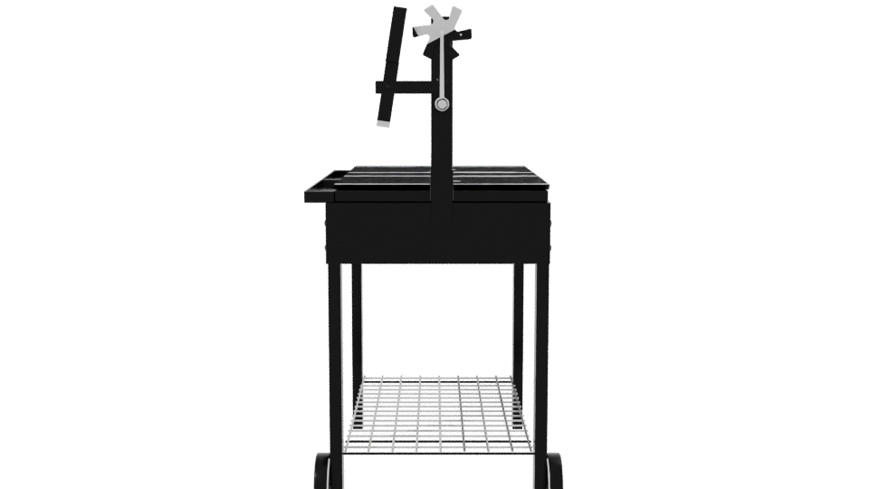 Stylish Outdoor Charcoal Grill 3D Model - Professional 3D Model Render 2