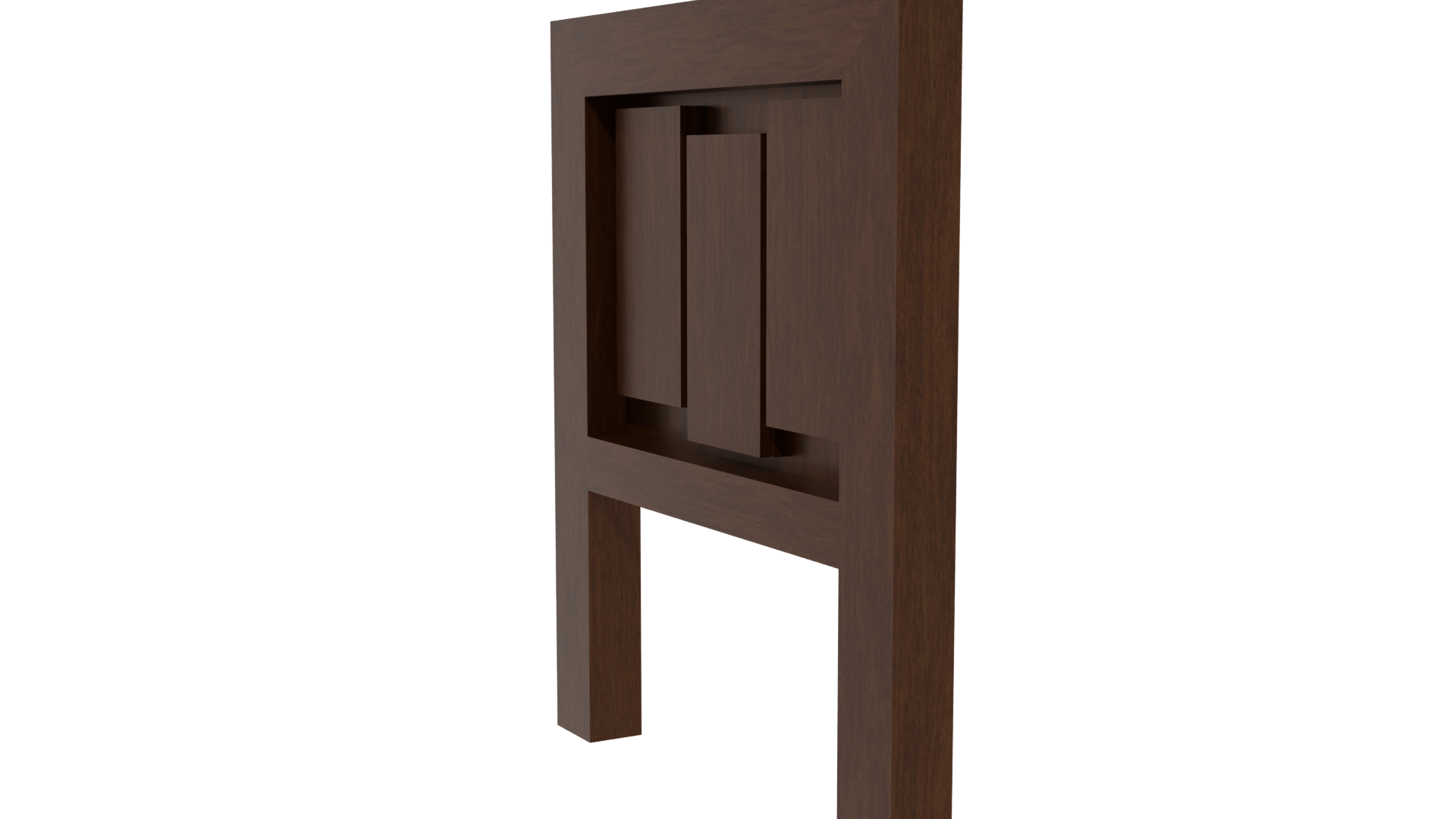 Elegant Wooden Nightstand 3D Model - Professional 3D Model Render 13