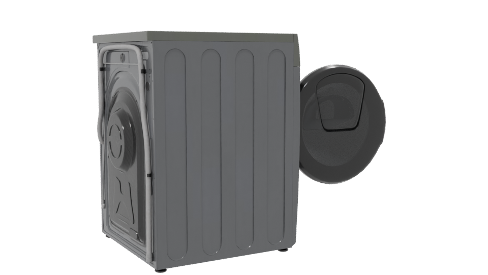 Sleek Front-Loading Washing Machine 3D Model - Professional 3D Model Render 7
