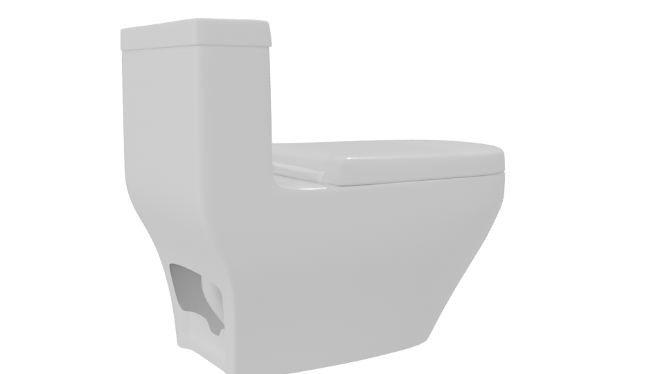 Stylish Modern Toilet 3D Model - Professional 3D Model Render 7